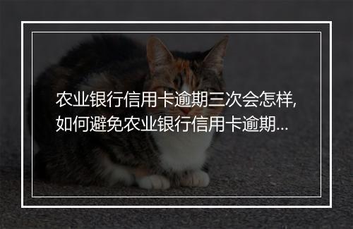 农业银行信用卡逾期三次会怎样,如何避免农业银行信用卡逾期影响信用记录