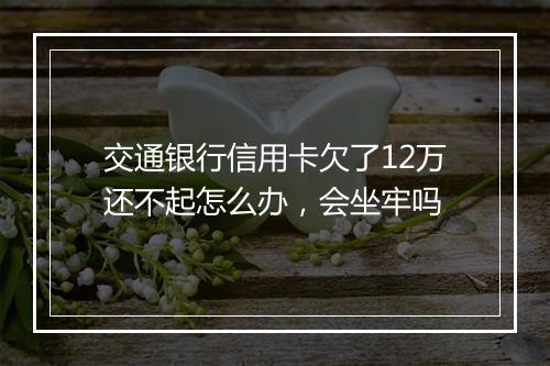交通银行信用卡欠了12万还不起怎么办，会坐牢吗