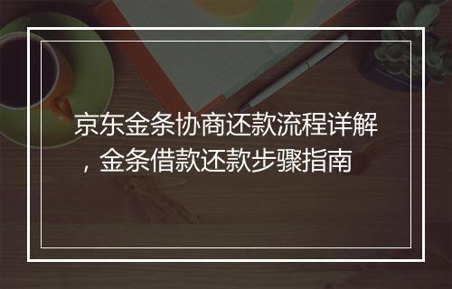 京东金条协商还款流程详解，金条借款还款步骤指南