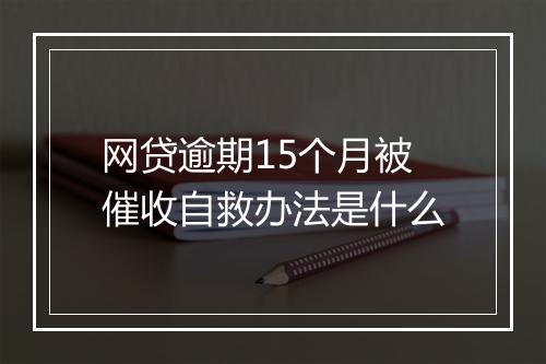 网贷逾期15个月被催收自救办法是什么