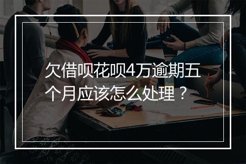 欠借呗花呗4万逾期五个月应该怎么处理？