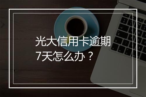 光大信用卡逾期7天怎么办？