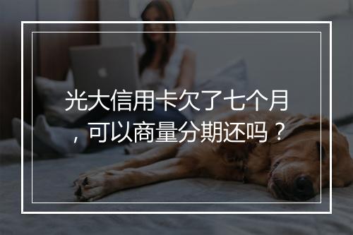 光大信用卡欠了七个月，可以商量分期还吗？