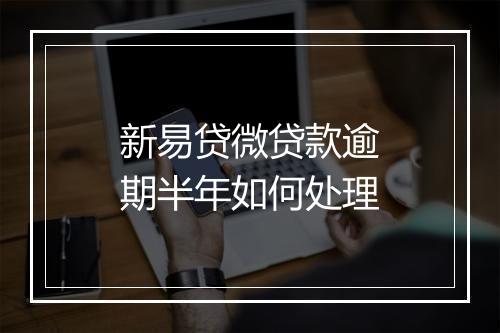 新易贷微贷款逾期半年如何处理