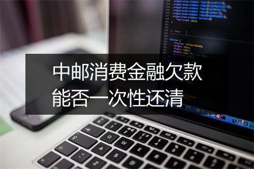 中邮消费金融欠款能否一次性还清