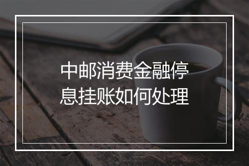 中邮消费金融停息挂账如何处理