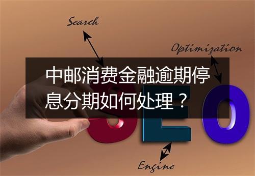 中邮消费金融逾期停息分期如何处理？