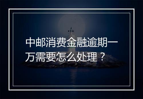 中邮消费金融逾期一万需要怎么处理？