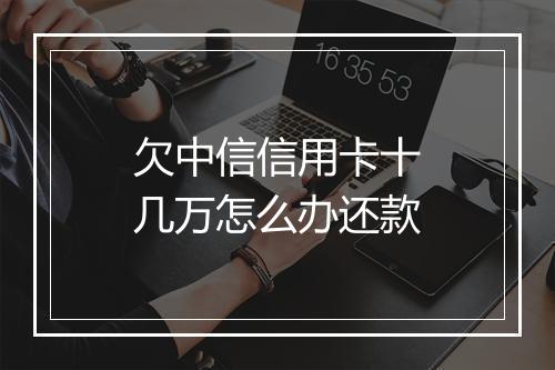 欠中信信用卡十几万怎么办还款