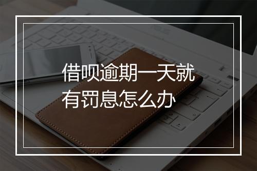 借呗逾期一天就有罚息怎么办