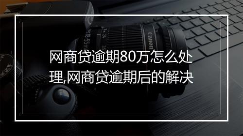 网商贷逾期80万怎么处理,网商贷逾期后的解决
