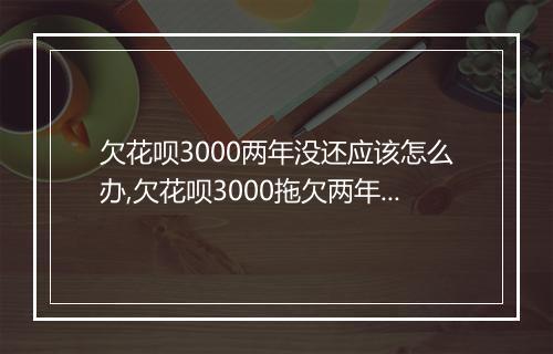 欠花呗3000两年没还应该怎么办,欠花呗3000拖欠两年后的处理措施