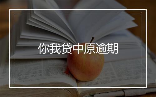 你我贷中原逾期