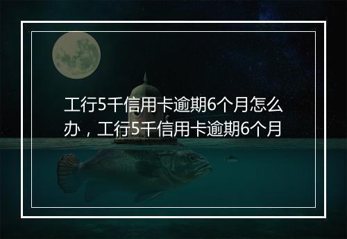 工行5千信用卡逾期6个月怎么办，工行5千信用卡逾期6个月