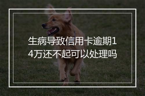 生病导致信用卡逾期14万还不起可以处理吗