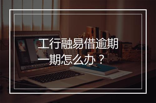 工行融易借逾期一期怎么办？