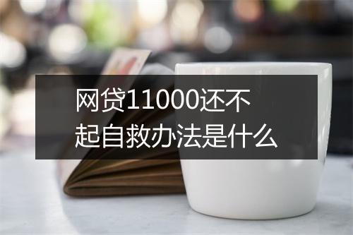 网贷11000还不起自救办法是什么