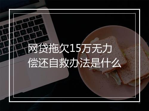 网贷拖欠15万无力偿还自救办法是什么