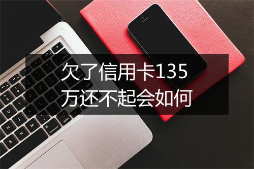 欠了信用卡135万还不起会如何
