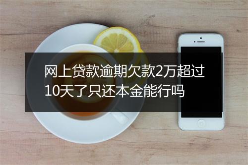 网上贷款逾期欠款2万超过10天了只还本金能行吗
