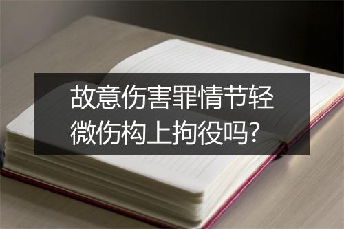 故意伤害罪情节轻微伤构上拘役吗?