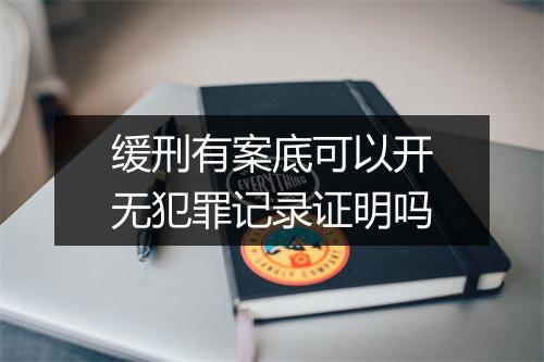 缓刑有案底可以开无犯罪记录证明吗