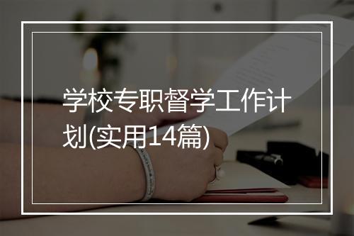 学校专职督学工作计划(实用14篇)
