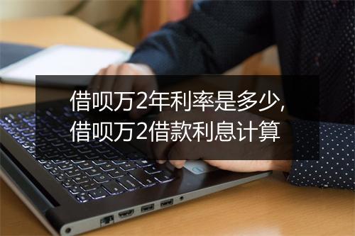 借呗万2年利率是多少,借呗万2借款利息计算