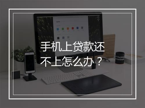 手机上贷款还不上怎么办？