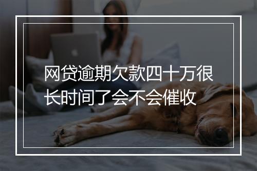 网贷逾期欠款四十万很长时间了会不会催收