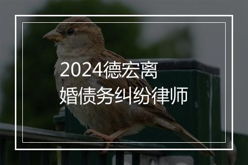 2024德宏离婚债务纠纷律师