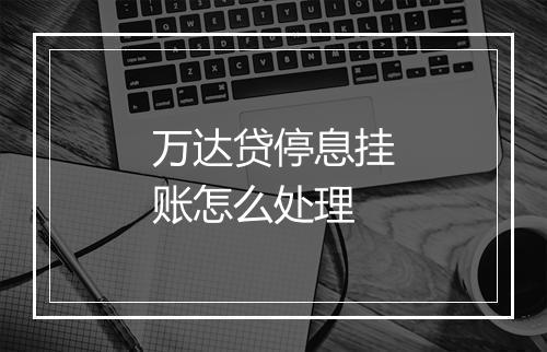 万达贷停息挂账怎么处理