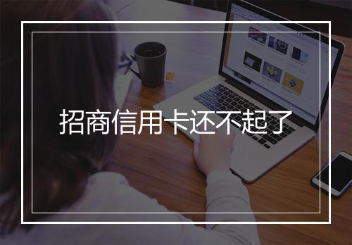 招商信用卡还不起了