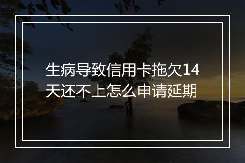 生病导致信用卡拖欠14天还不上怎么申请延期