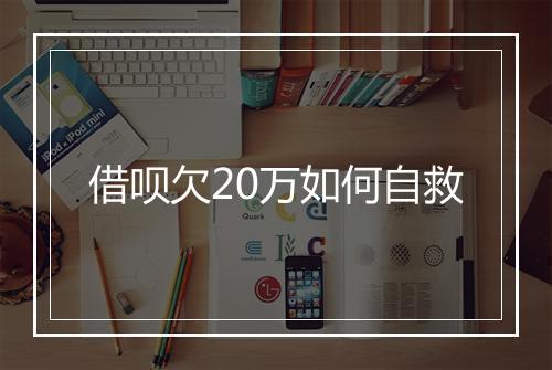 借呗欠20万如何自救