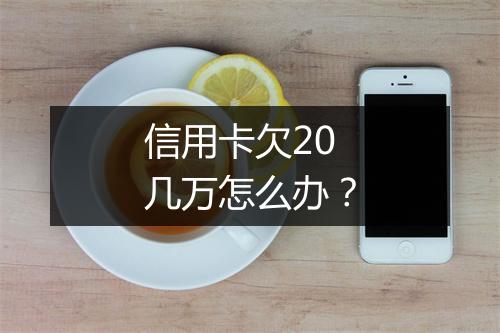 信用卡欠20几万怎么办？