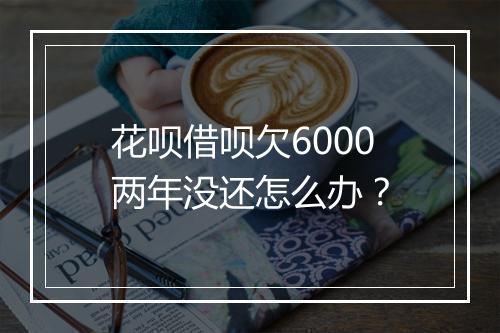 花呗借呗欠6000两年没还怎么办？