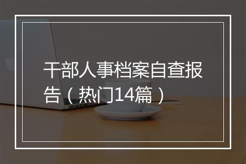 干部人事档案自查报告（热门14篇）