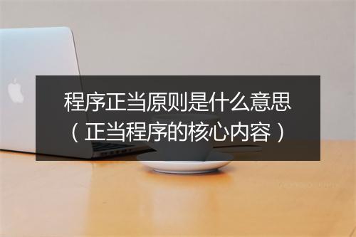 程序正当原则是什么意思（正当程序的核心内容）