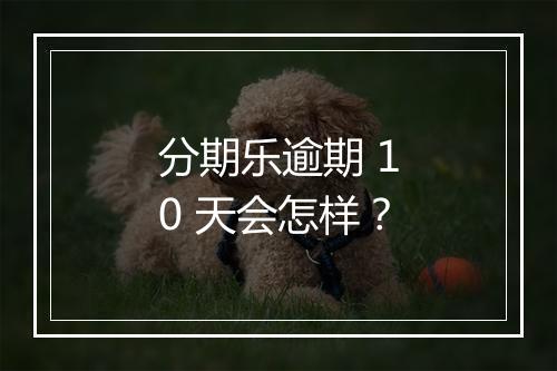 分期乐逾期 10 天会怎样？