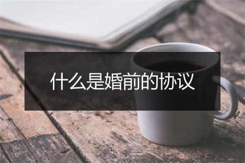 什么是婚前的协议