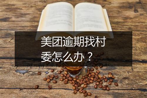 美团逾期找村委怎么办？