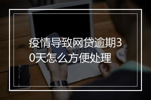 疫情导致网贷逾期30天怎么方便处理