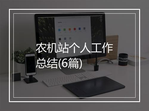 农机站个人工作总结(6篇)