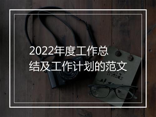 2022年度工作总结及工作计划的范文
