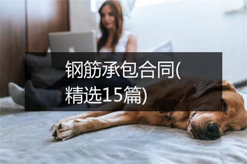钢筋承包合同(精选15篇)