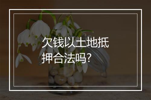 欠钱以土地抵押合法吗?