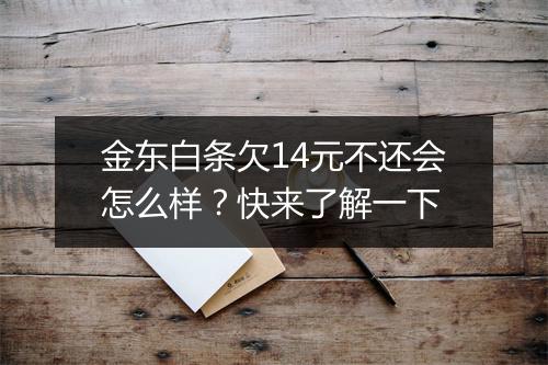 金东白条欠14元不还会怎么样？快来了解一下