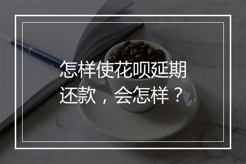 怎样使花呗延期还款，会怎样？