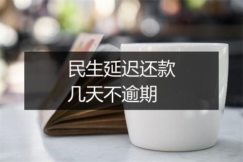 民生延迟还款几天不逾期